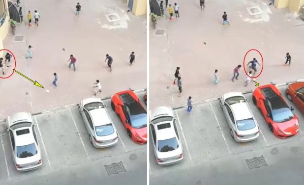 世界級豪車——蘭博基尼 在迪拜被當“球門”,隨便射？-鋒巢網(wǎng)