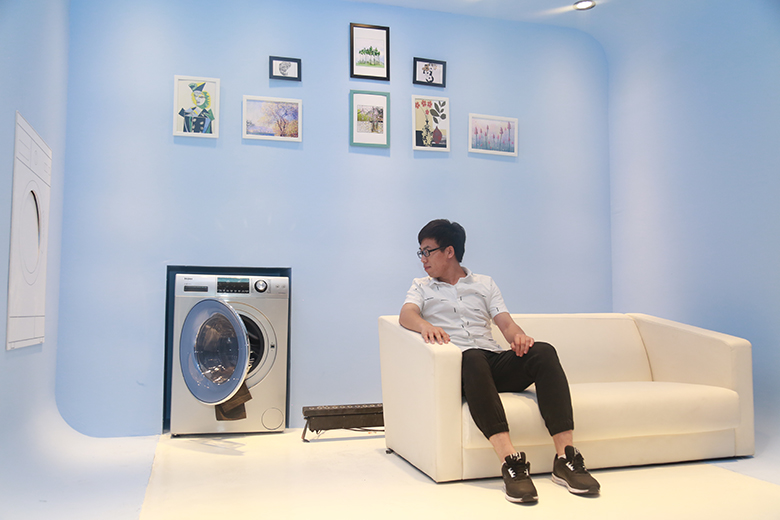 情景演繹家庭生活噪音煩惱 海爾推安靜洗直驅滾筒洗衣機-鋒巢網