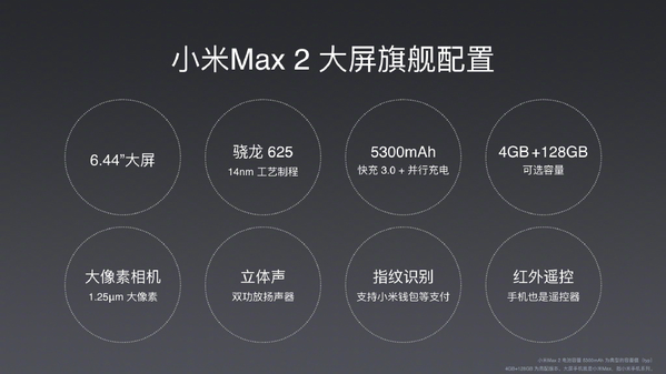 大屏幕和長續航的理想結合 小米Max2發布-鋒巢網