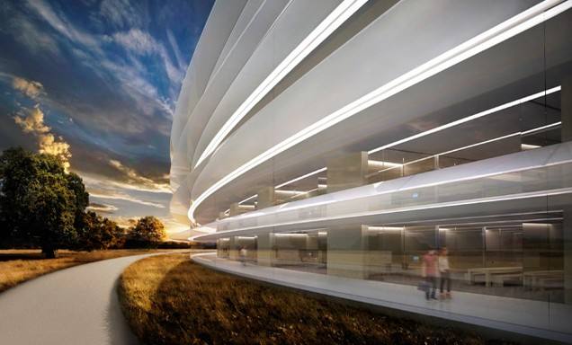 宛如地球HOME鍵:蘋果新總部夜景夢幻-鋒巢網