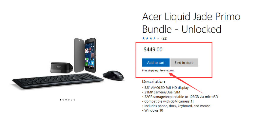 Windows手機依然健在 兩款Acer機型重現微軟商城-鋒巢網