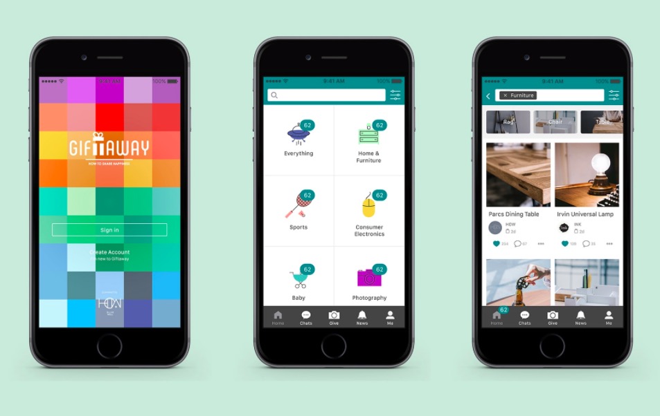 新概念購物APP出現 GiftAway零買賣輕量環保登場-鋒巢網