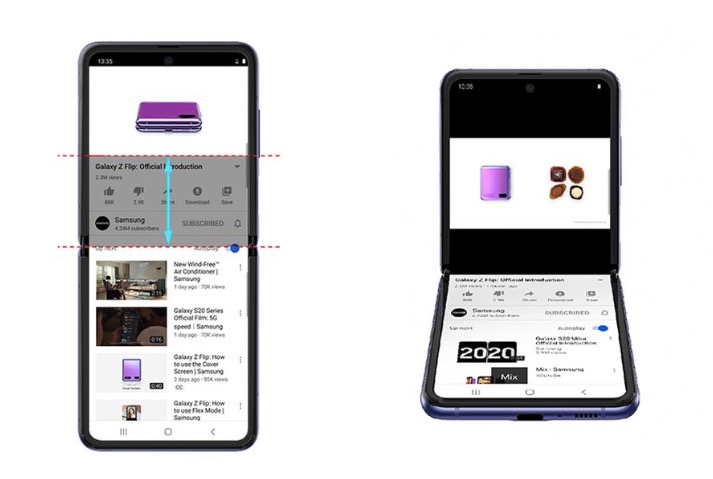三星的Galaxy Z Flip獲得了一種全新的分屏YouTube體驗-鋒巢網