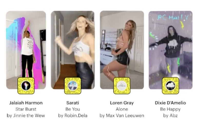 Snapchat現在有了專門用于病毒式TikTok舞蹈挑戰的鏡頭-鋒巢網