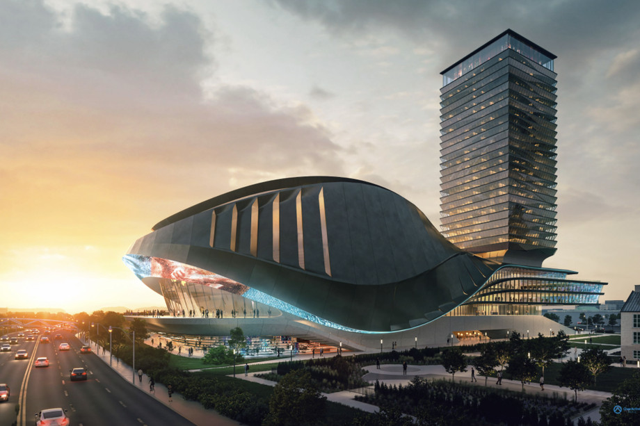 這個時尚的飛船渲染圖是多倫多計劃中的電子競技場館-鋒巢網