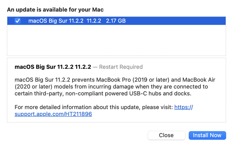 蘋果發布macOS更新,以防止第三方基座和加密狗的損害-鋒巢網