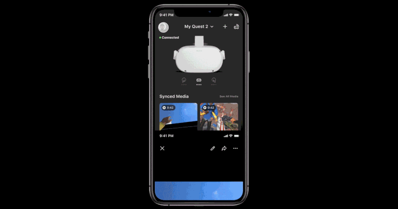 新的Oculus Quest功能可以自動(dòng)將VR照片和視頻剪輯同步到手機(jī)上-鋒巢網(wǎng)